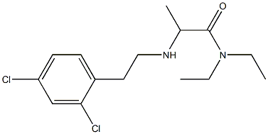 2-{[2-(2,4-dichlorophenyl)ethyl]amino}-N,N-diethylpropanamide Struktur