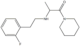 2-{[2-(2-fluorophenyl)ethyl]amino}-1-(piperidin-1-yl)propan-1-one,,结构式