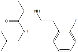 2-{[2-(2-fluorophenyl)ethyl]amino}-N-(2-methylpropyl)propanamide 结构式
