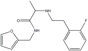 2-{[2-(2-fluorophenyl)ethyl]amino}-N-(furan-2-ylmethyl)propanamide Structure