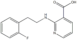 2-{[2-(2-fluorophenyl)ethyl]amino}pyridine-3-carboxylic acid Struktur