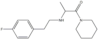 2-{[2-(4-fluorophenyl)ethyl]amino}-1-(piperidin-1-yl)propan-1-one Struktur