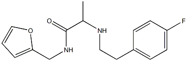 2-{[2-(4-fluorophenyl)ethyl]amino}-N-(furan-2-ylmethyl)propanamide Struktur