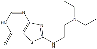 2-{[2-(diethylamino)ethyl]amino}[1,3]thiazolo[4,5-d]pyrimidin-7(6H)-one 化学構造式