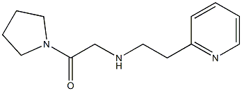 2-{[2-(pyridin-2-yl)ethyl]amino}-1-(pyrrolidin-1-yl)ethan-1-one Struktur