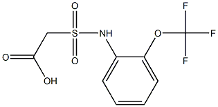 2-{[2-(trifluoromethoxy)phenyl]sulfamoyl}acetic acid,,结构式
