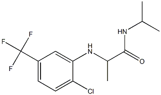 2-{[2-chloro-5-(trifluoromethyl)phenyl]amino}-N-(propan-2-yl)propanamide 化学構造式