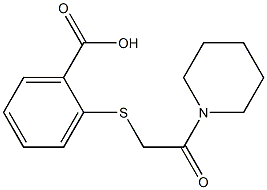 2-{[2-oxo-2-(piperidin-1-yl)ethyl]sulfanyl}benzoic acid Structure