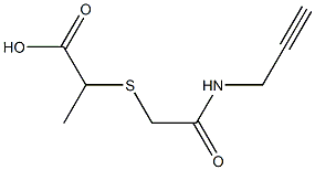 2-{[2-oxo-2-(prop-2-ynylamino)ethyl]thio}propanoic acid Structure