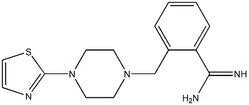 2-{[4-(1,3-thiazol-2-yl)piperazin-1-yl]methyl}benzene-1-carboximidamide 化学構造式