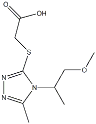 2-{[4-(1-methoxypropan-2-yl)-5-methyl-4H-1,2,4-triazol-3-yl]sulfanyl}acetic acid,,结构式