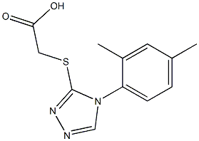 2-{[4-(2,4-dimethylphenyl)-4H-1,2,4-triazol-3-yl]sulfanyl}acetic acid,,结构式