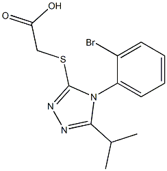 2-{[4-(2-bromophenyl)-5-(propan-2-yl)-4H-1,2,4-triazol-3-yl]sulfanyl}acetic acid Structure