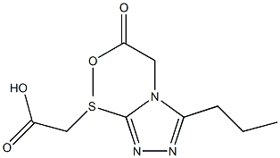 2-{[4-(2-methoxy-2-oxoethyl)-5-propyl-4H-1,2,4-triazol-3-yl]sulfanyl}acetic acid Struktur