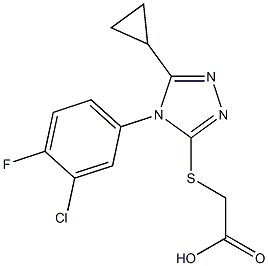 2-{[4-(3-chloro-4-fluorophenyl)-5-cyclopropyl-4H-1,2,4-triazol-3-yl]sulfanyl}acetic acid