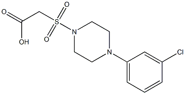  2-{[4-(3-chlorophenyl)piperazine-1-]sulfonyl}acetic acid