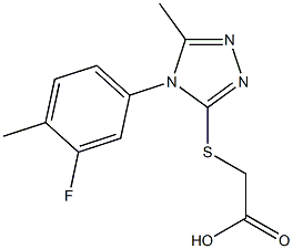 2-{[4-(3-fluoro-4-methylphenyl)-5-methyl-4H-1,2,4-triazol-3-yl]sulfanyl}acetic acid Structure