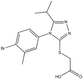 2-{[4-(4-bromo-3-methylphenyl)-5-(propan-2-yl)-4H-1,2,4-triazol-3-yl]sulfanyl}acetic acid Structure