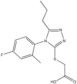 2-{[4-(4-fluoro-2-methylphenyl)-5-propyl-4H-1,2,4-triazol-3-yl]sulfanyl}acetic acid Struktur