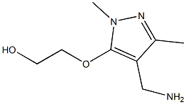 2-{[4-(aminomethyl)-1,3-dimethyl-1H-pyrazol-5-yl]oxy}ethan-1-ol Struktur