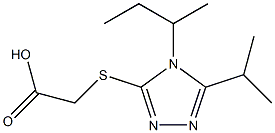 2-{[4-(butan-2-yl)-5-(propan-2-yl)-4H-1,2,4-triazol-3-yl]sulfanyl}acetic acid,,结构式