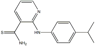 2-{[4-(propan-2-yl)phenyl]amino}pyridine-3-carbothioamide 结构式