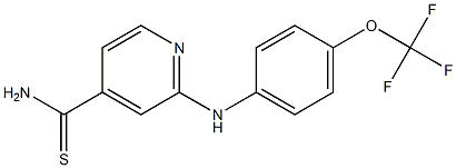 2-{[4-(trifluoromethoxy)phenyl]amino}pyridine-4-carbothioamide 化学構造式