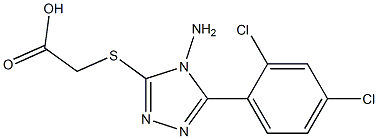 2-{[4-amino-5-(2,4-dichlorophenyl)-4H-1,2,4-triazol-3-yl]sulfanyl}acetic acid,,结构式