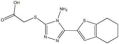 2-{[4-amino-5-(4,5,6,7-tetrahydro-1-benzothiophen-2-yl)-4H-1,2,4-triazol-3-yl]sulfanyl}acetic acid|