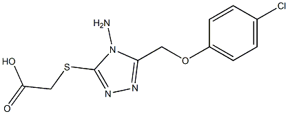 2-{[4-amino-5-(4-chlorophenoxymethyl)-4H-1,2,4-triazol-3-yl]sulfanyl}acetic acid Structure