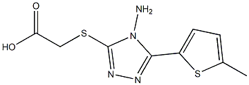 2-{[4-amino-5-(5-methylthiophen-2-yl)-4H-1,2,4-triazol-3-yl]sulfanyl}acetic acid,,结构式