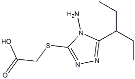 2-{[4-amino-5-(pentan-3-yl)-4H-1,2,4-triazol-3-yl]sulfanyl}acetic acid,,结构式