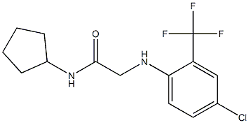 2-{[4-chloro-2-(trifluoromethyl)phenyl]amino}-N-cyclopentylacetamide Struktur