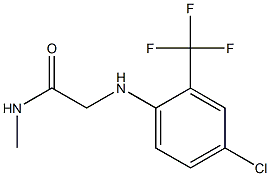 2-{[4-chloro-2-(trifluoromethyl)phenyl]amino}-N-methylacetamide,,结构式