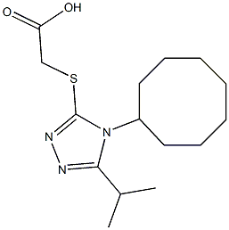 2-{[4-cyclooctyl-5-(propan-2-yl)-4H-1,2,4-triazol-3-yl]sulfanyl}acetic acid Structure