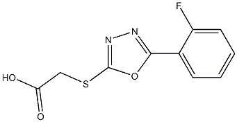 2-{[5-(2-fluorophenyl)-1,3,4-oxadiazol-2-yl]sulfanyl}acetic acid Structure