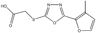 2-{[5-(3-methylfuran-2-yl)-1,3,4-oxadiazol-2-yl]sulfanyl}acetic acid Structure
