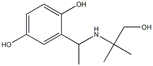 2-{1-[(1-hydroxy-2-methylpropan-2-yl)amino]ethyl}benzene-1,4-diol Structure