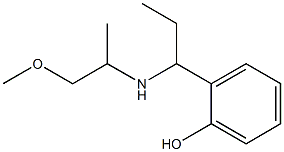 2-{1-[(1-methoxypropan-2-yl)amino]propyl}phenol Struktur
