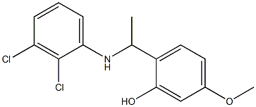 2-{1-[(2,3-dichlorophenyl)amino]ethyl}-5-methoxyphenol,,结构式