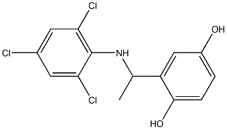 2-{1-[(2,4,6-trichlorophenyl)amino]ethyl}benzene-1,4-diol Structure