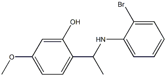 2-{1-[(2-bromophenyl)amino]ethyl}-5-methoxyphenol Structure