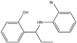 2-{1-[(2-bromophenyl)amino]propyl}phenol Struktur