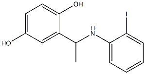 2-{1-[(2-iodophenyl)amino]ethyl}benzene-1,4-diol Struktur