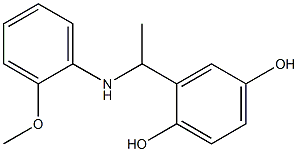 2-{1-[(2-methoxyphenyl)amino]ethyl}benzene-1,4-diol Structure