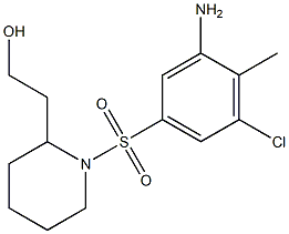 2-{1-[(3-amino-5-chloro-4-methylbenzene)sulfonyl]piperidin-2-yl}ethan-1-ol,,结构式