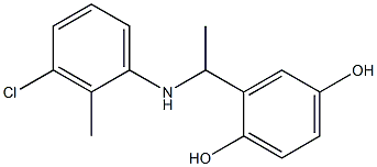 2-{1-[(3-chloro-2-methylphenyl)amino]ethyl}benzene-1,4-diol