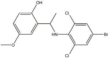 2-{1-[(4-bromo-2,6-dichlorophenyl)amino]ethyl}-4-methoxyphenol Structure