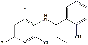 2-{1-[(4-bromo-2,6-dichlorophenyl)amino]propyl}phenol Structure