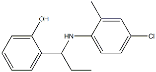 2-{1-[(4-chloro-2-methylphenyl)amino]propyl}phenol Structure